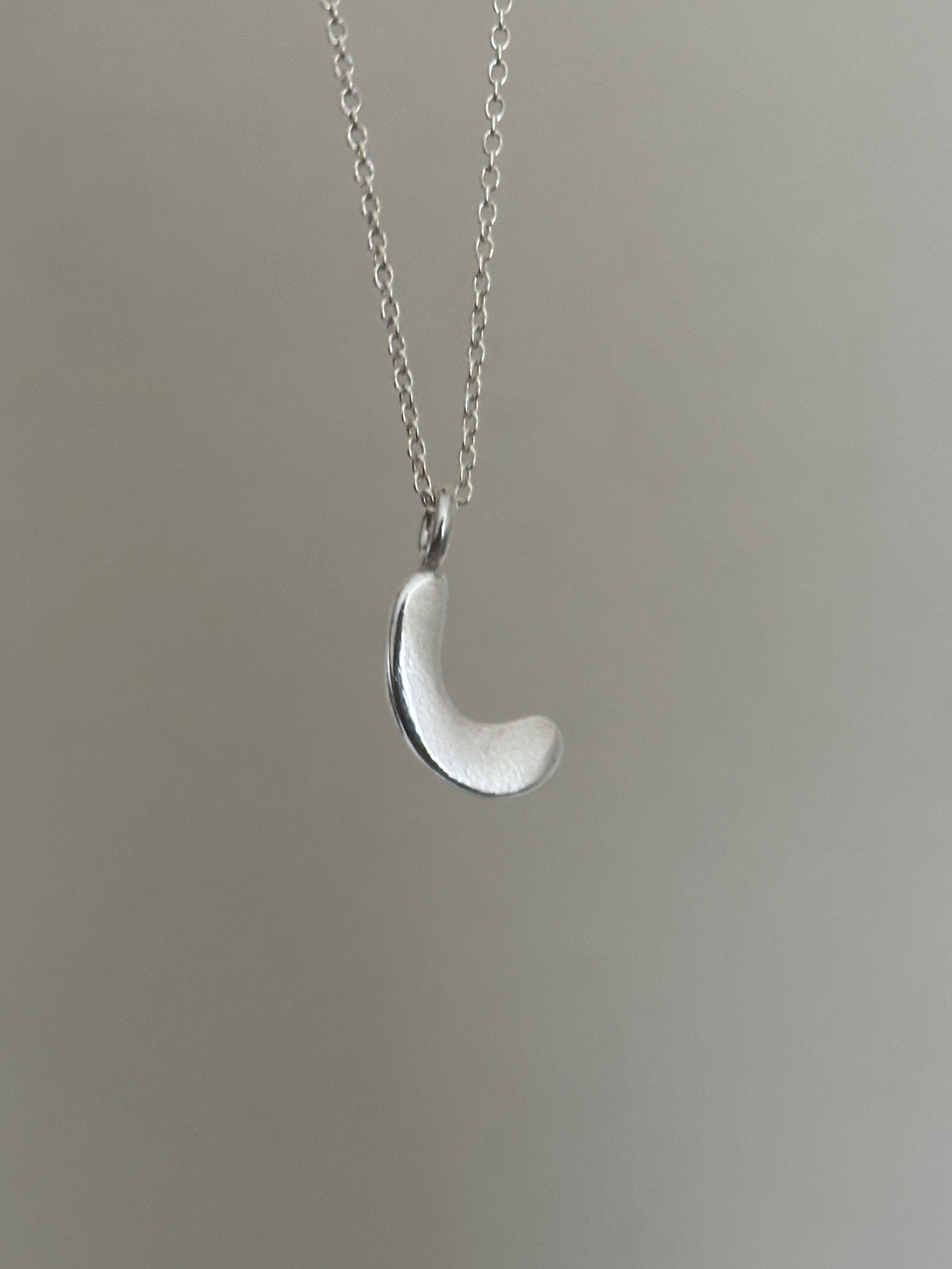 solid silver initial necklace- made to order