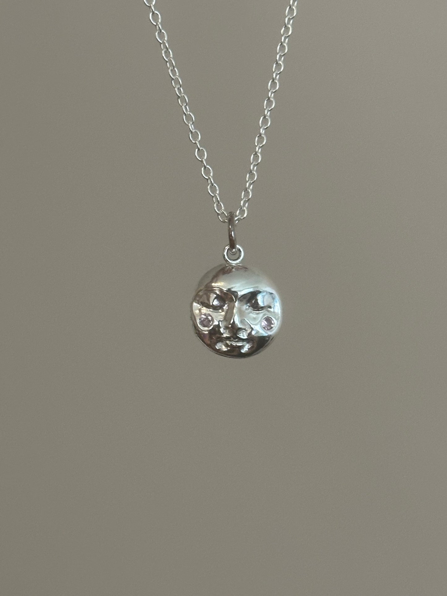 face necklace (pink czs)- ready to ship