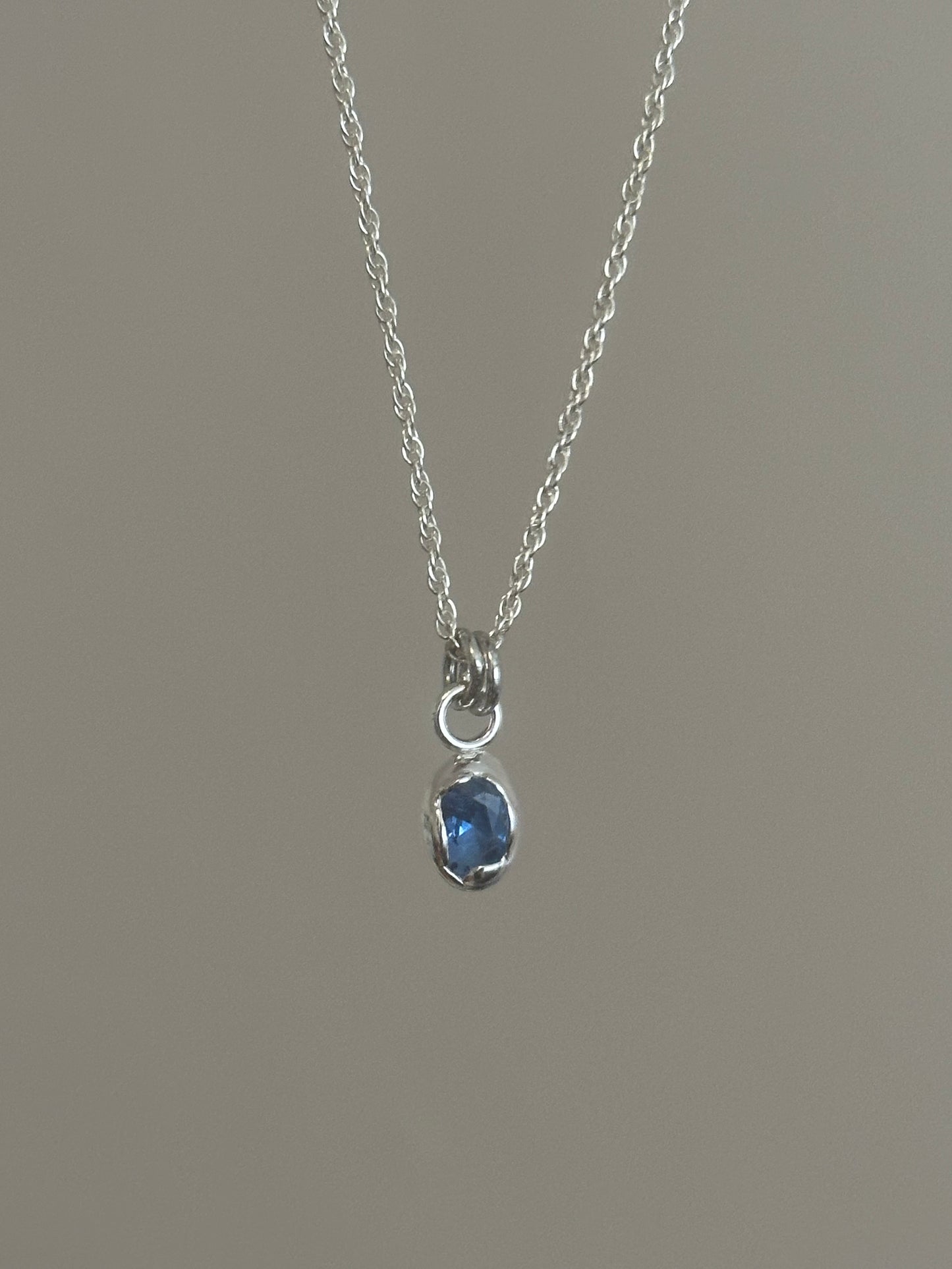 organic blue spinel necklace- ready to ship