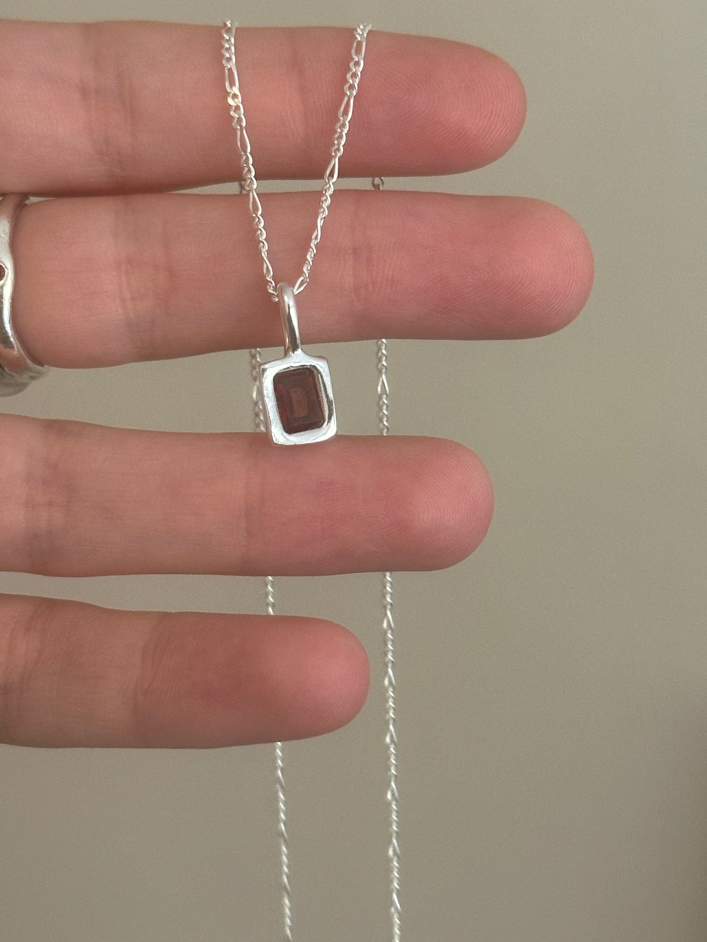 natural garnet necklaces- ready to ship