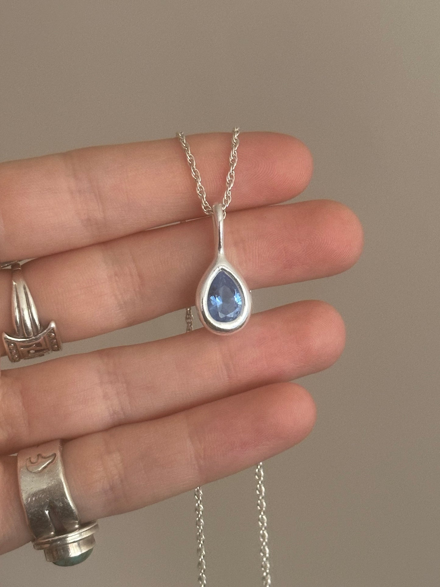 teardrop necklace- ready to ship