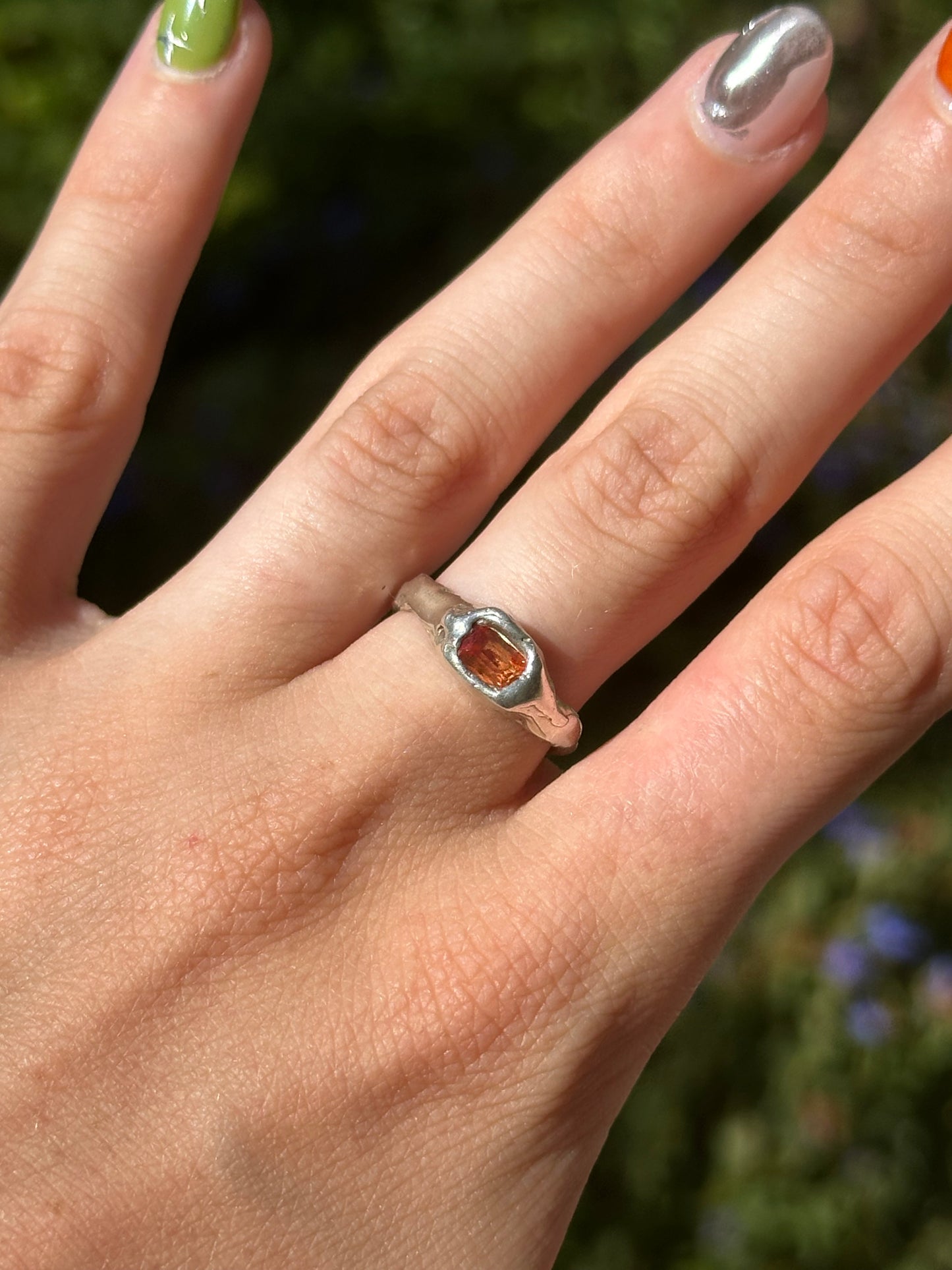 ★ molten orange nano ring (size 5.5)- ready to ship