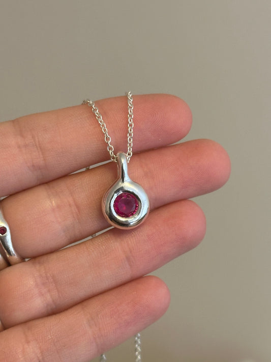 chunky ruby charm- ready to ship