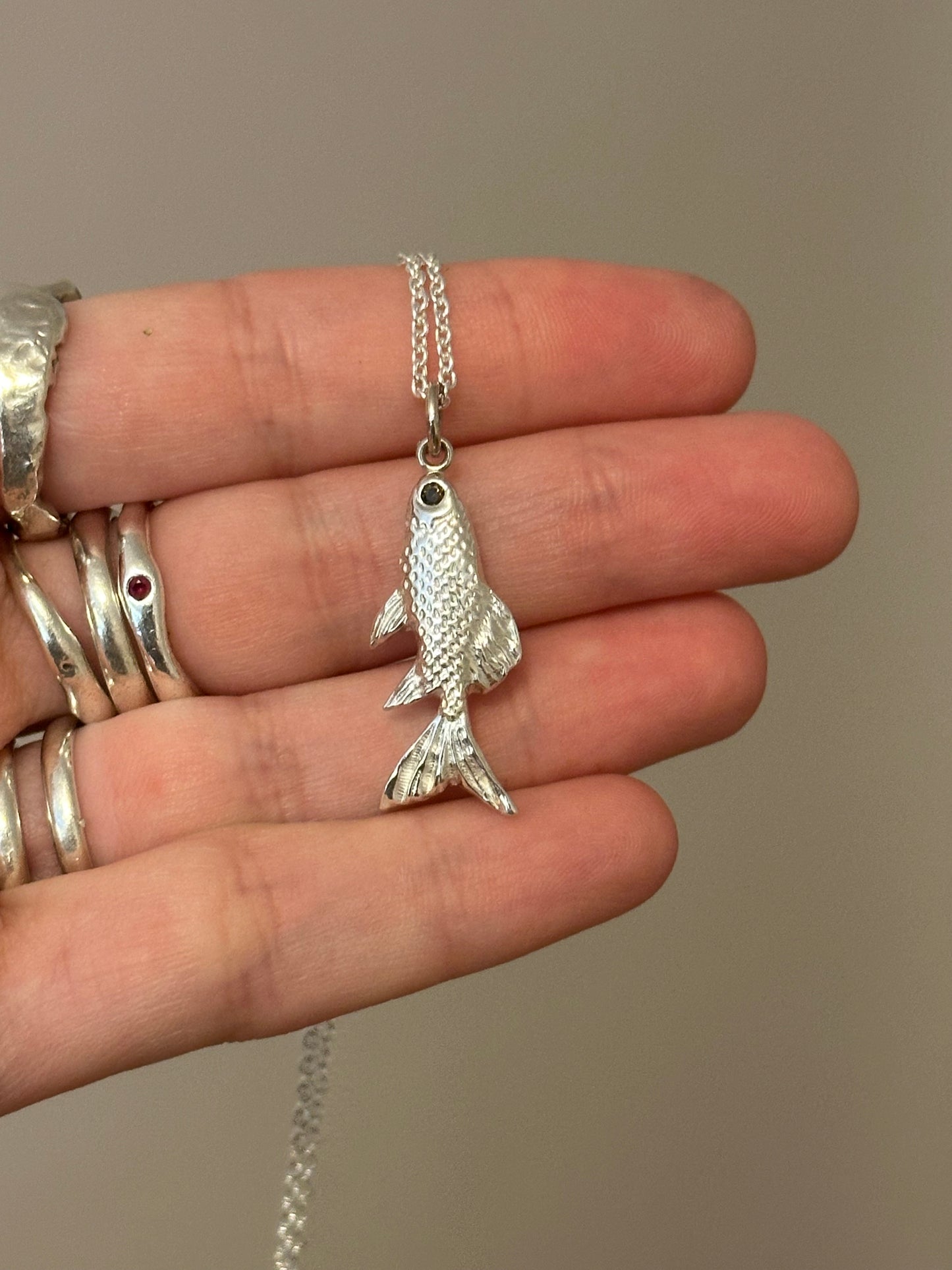 mini fish pendant- ready to ship