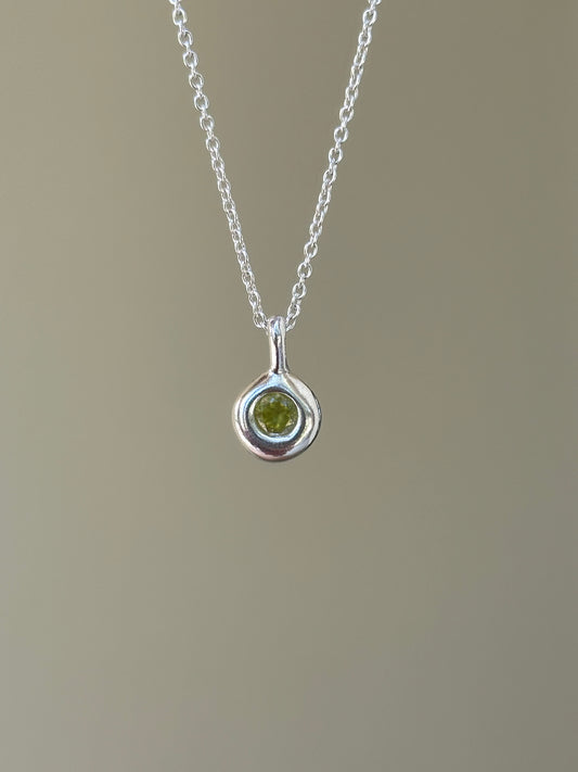 chunky peridot charm- made to order