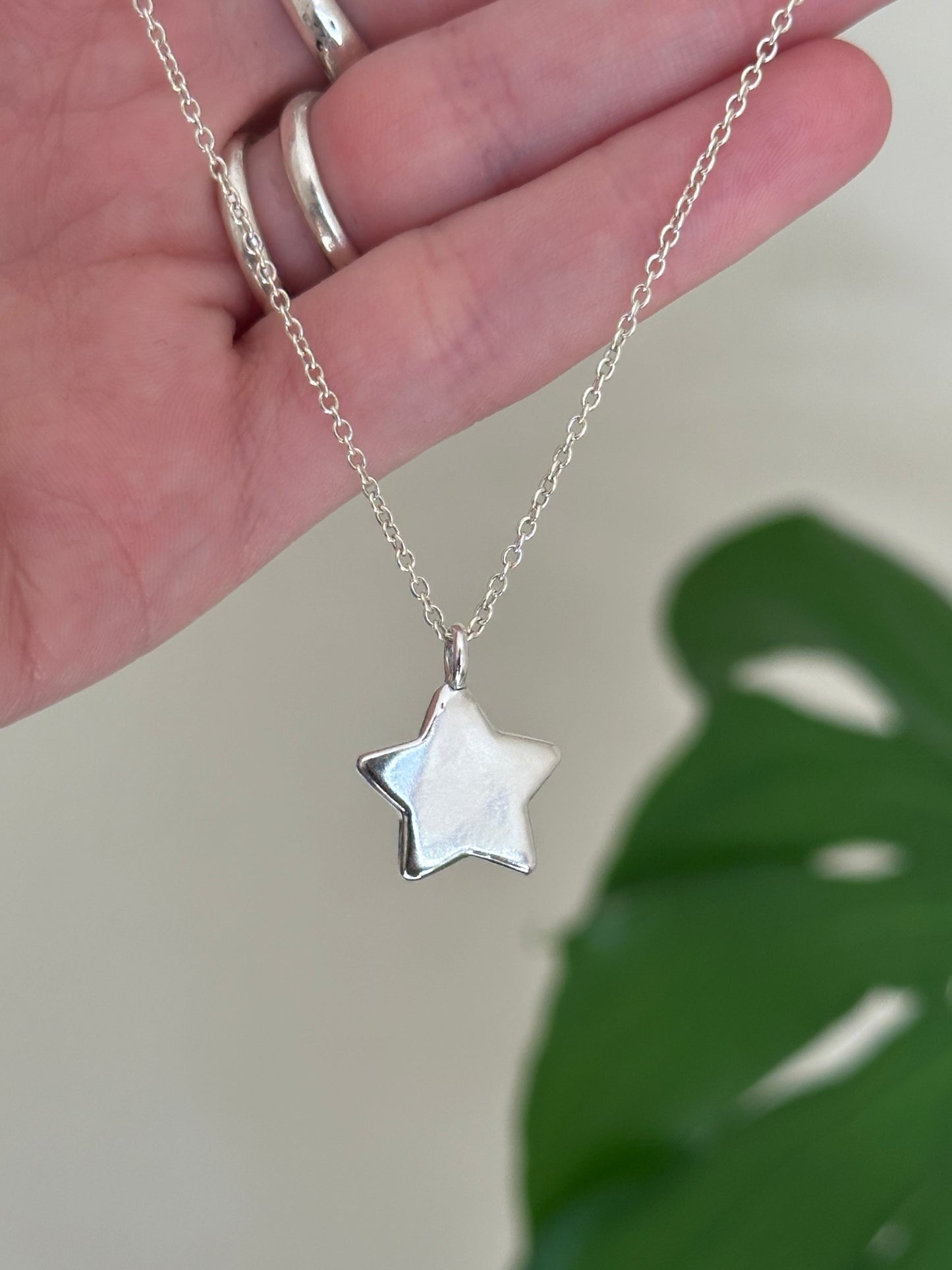 solid silver star charm- made to order