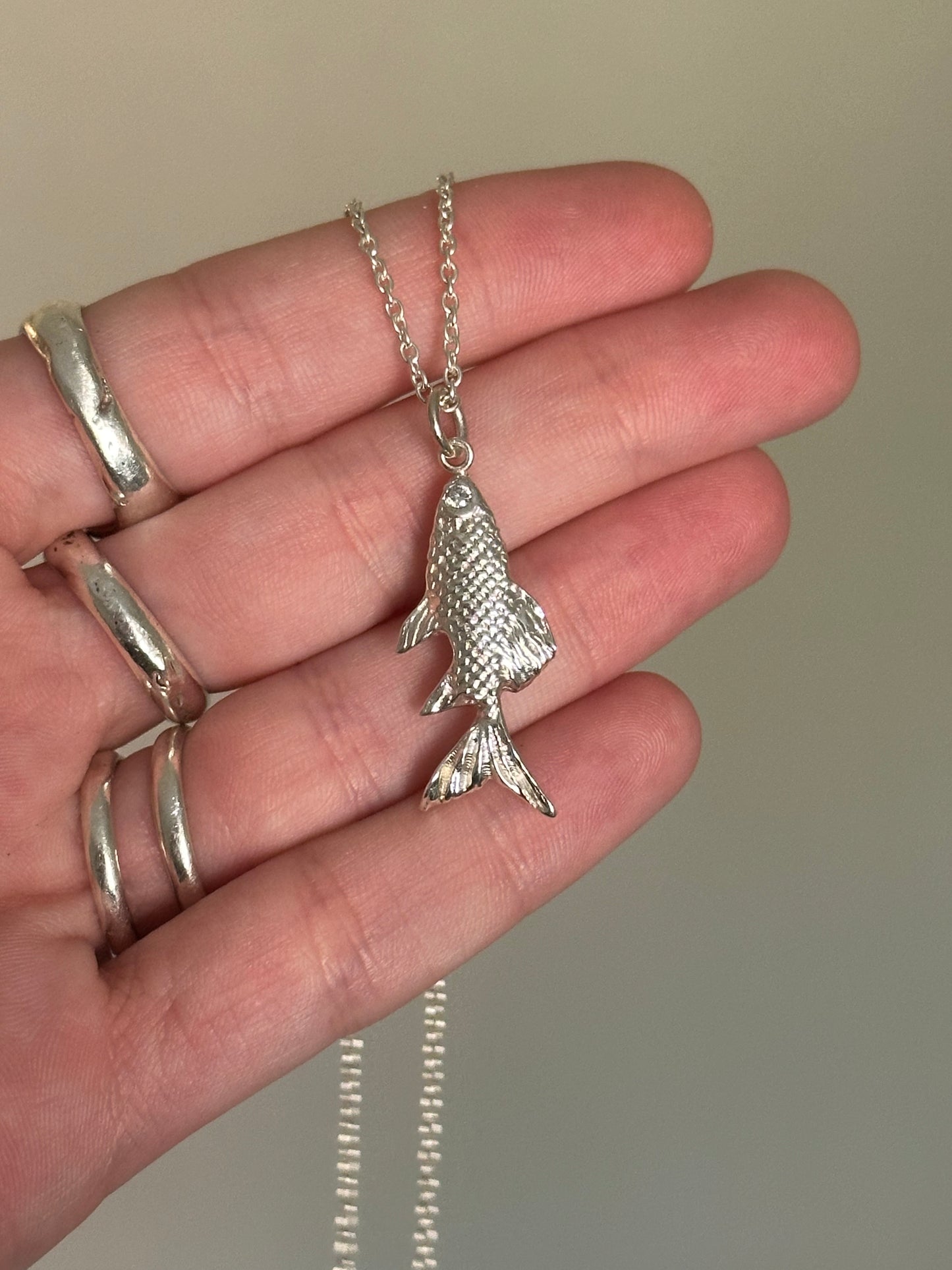 fish pendant (mini)- made to order