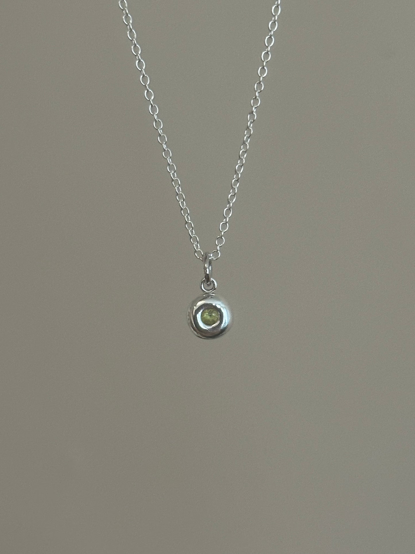 mini peridot necklace- ready to ship