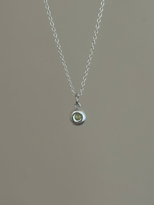 mini peridot necklace- ready to ship