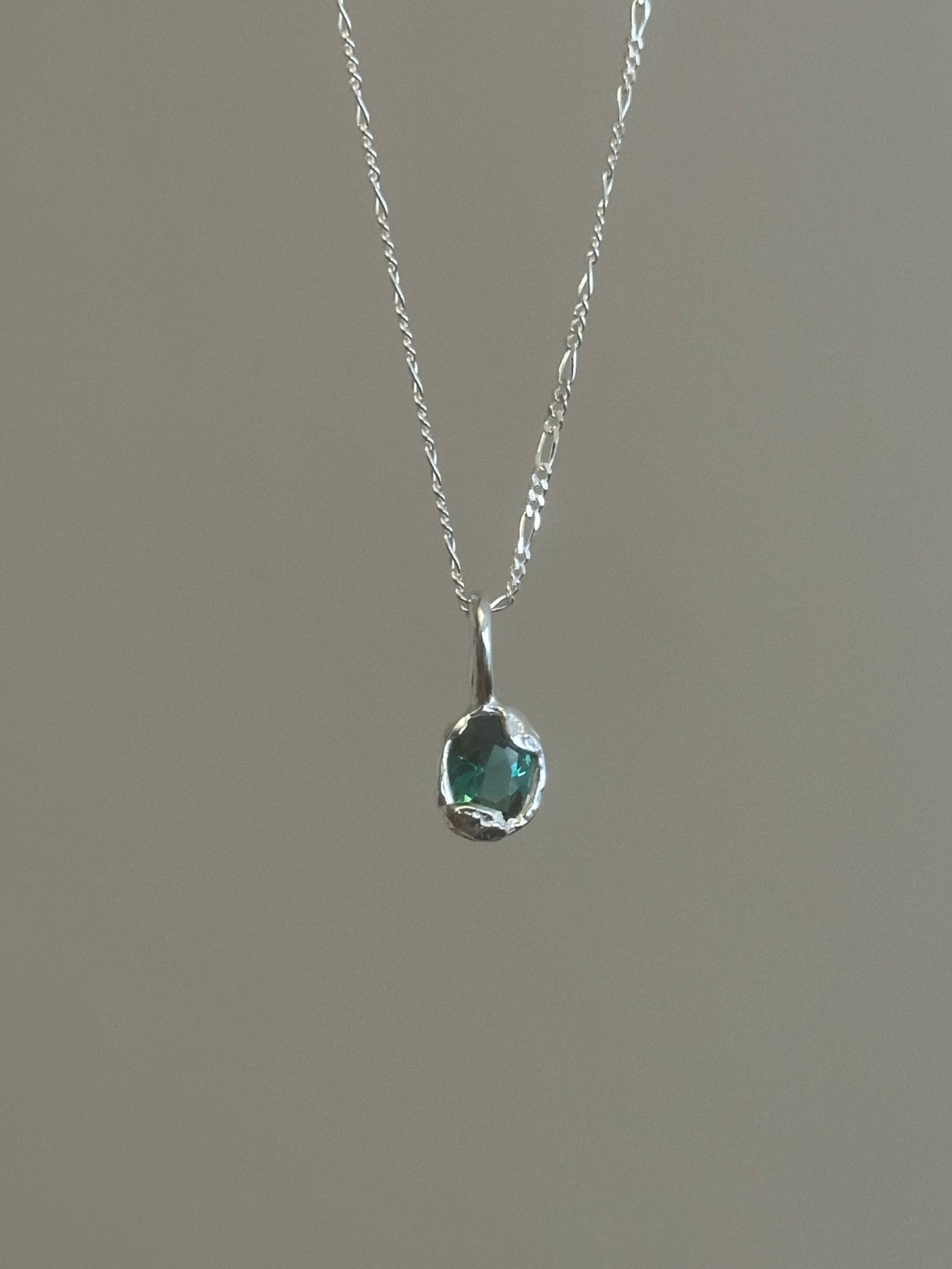 textured tourmaline necklace- ready to ship