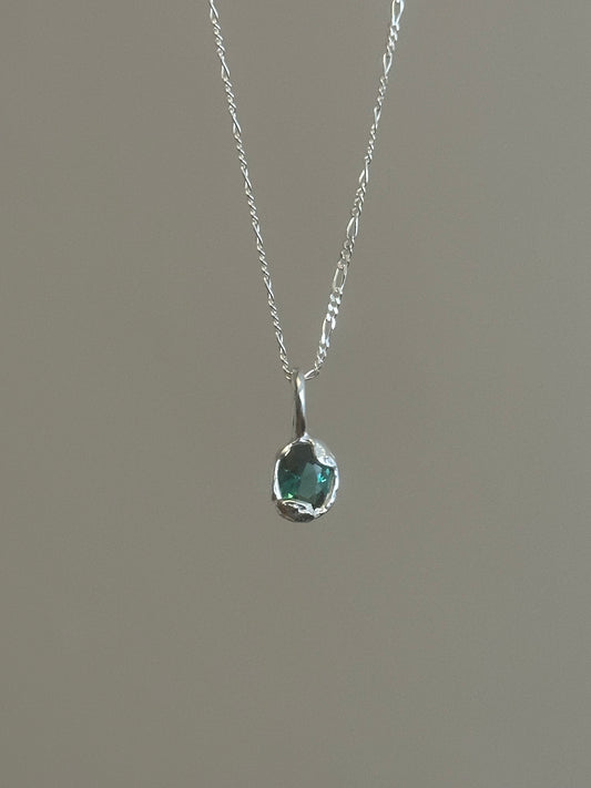 textured tourmaline necklace- ready to ship