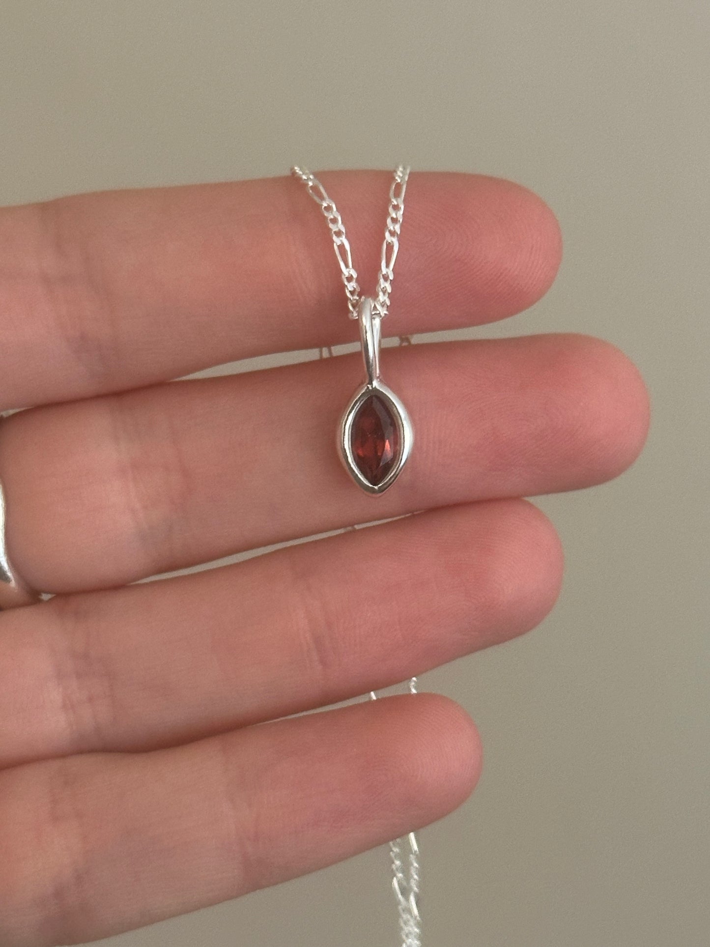 natural garnet necklaces- ready to ship